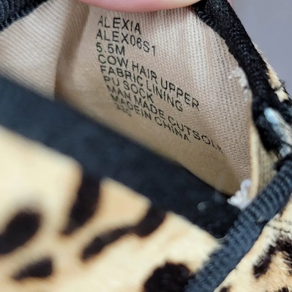 Steve Madden Alexia Leopard Cow Hair Platform Wedge Espadrille Women’s Size 5.5 - Picture 14 of 14